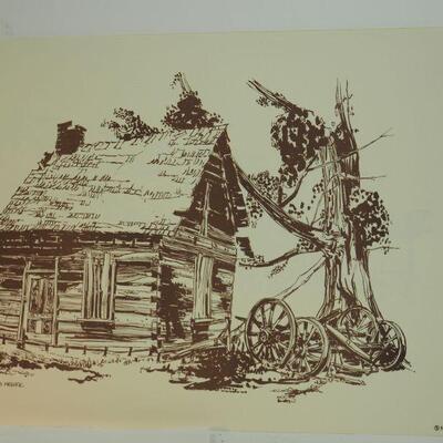 Lot 70, Prints and drawings by Local Los Gatos Artist Bob Newick Unframed on art papers.
