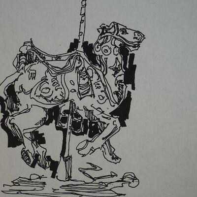 Lot 70, Prints and drawings by Local Los Gatos Artist Bob Newick Unframed on art papers.