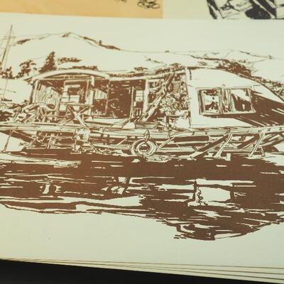 Lot 70, Prints and drawings by Local Los Gatos Artist Bob Newick Unframed on art papers.