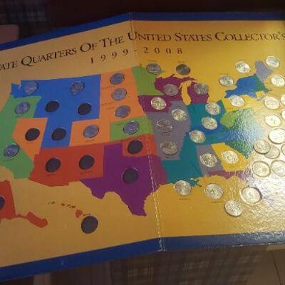 3 First State Quarters of The United States Collector Map