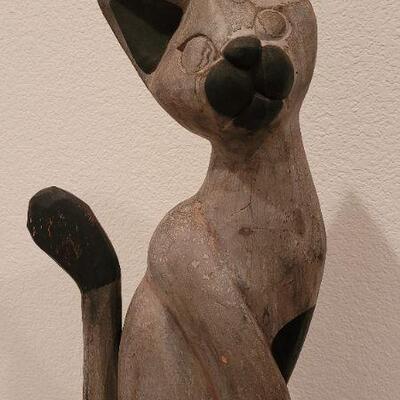 Lot 67: 31" Tall Resin Cat Home Deco