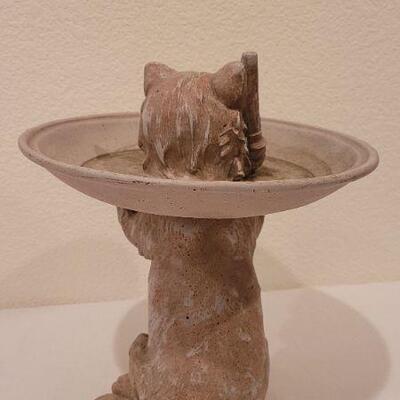Lot 68: 12" Tall Outdoor Fun Cat Scuba Bird Bath