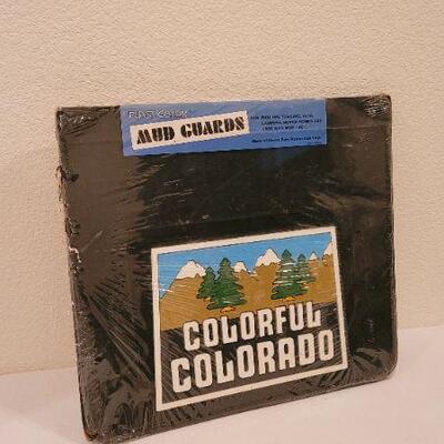 Lot 71: NEW Old Stock Vintage COLORFUL COLORADO Mud Flaps