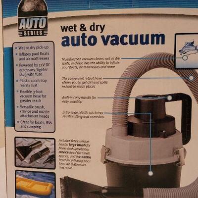 Lot 72: NEW Wet and Dry Auto Vacuum 12V DC Lighter Powered