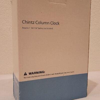 Lot 82: New 8.5" Tall Chintz Column Clock