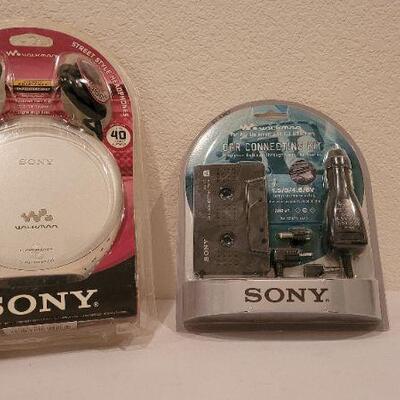 Lot 88: Vintage NEW Sony Bundle - CD Walkman and Car Connection Kit