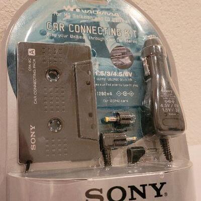 Lot 88: Vintage NEW Sony Bundle - CD Walkman and Car Connection Kit