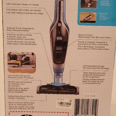 Lot 92: NEW Black and Decker 2 in 1 Cordless Vacuum