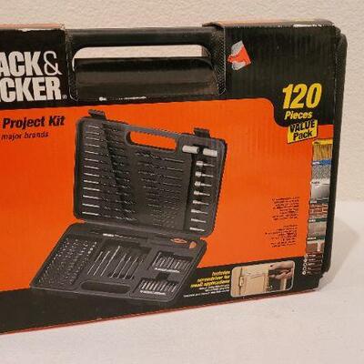 Lot 101: NEW Black and Decker 120 piece Home Project Kit
