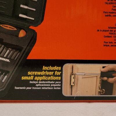 Lot 101: NEW Black and Decker 120 piece Home Project Kit
