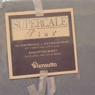 Lot 106: New Vintage WAMSUTTA King Size Sheet and Pillow Supercale Plus Set
