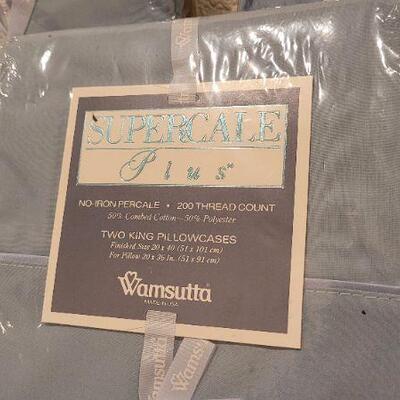 Lot 106: New Vintage WAMSUTTA King Size Sheet and Pillow Supercale Plus Set