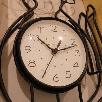 Lot 109: New Cat Themed Wall Clock by Acurite 