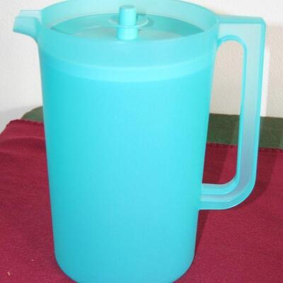 Lot 535-Tupperware Teal pitcher