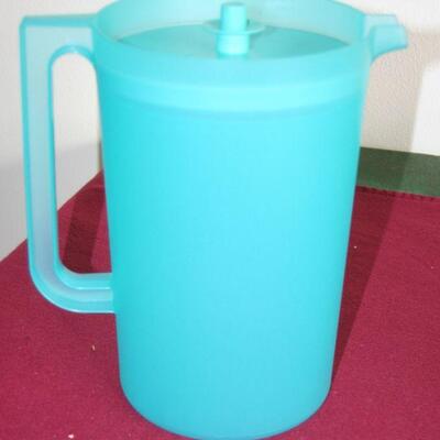 Lot 535-Tupperware Teal pitcher