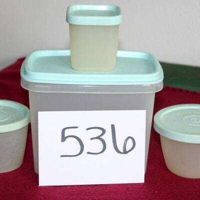 Lot 536 -Tupperware Mint Green containers
