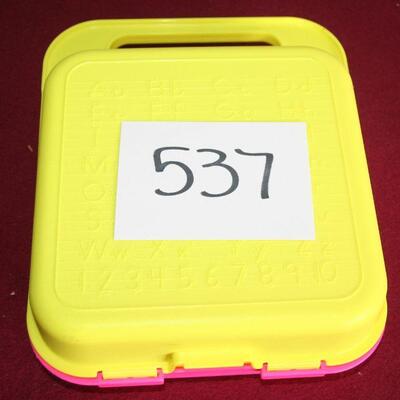 Lot 537 - Tupperware stencils with box