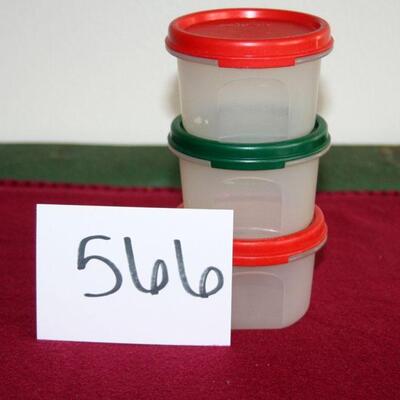 Lot 566- Tupperware containers