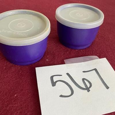 Lot 567- Tupperware containers
