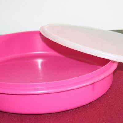 Lot 568- Tupperware Pink Container