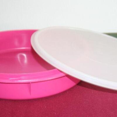 Lot 568- Tupperware Pink Container