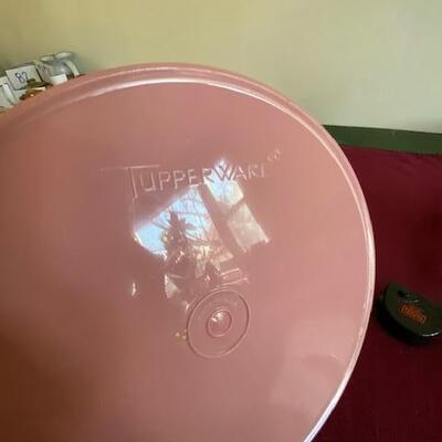 Lot 579 - Tupperware Pink Canister