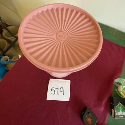 Lot 579 - Tupperware Pink Canister