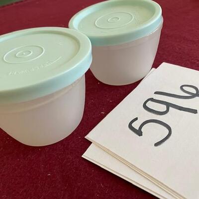 Lot 596 - Tupperware Set of 2 Refrigerator bowls