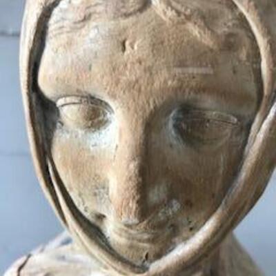 Carved Wooden Woman's Head - SKU B40