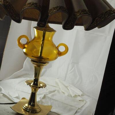 Lot 72, Pair of Hollywood Regency style Butterfly Ballerina shade metal and glass Table lamps