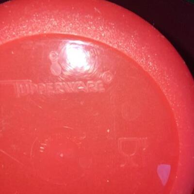 Lot 608 - Tupperware Pink Bowl