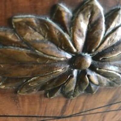 Vintage Mirror with Carved Floral Detail - SKU B48