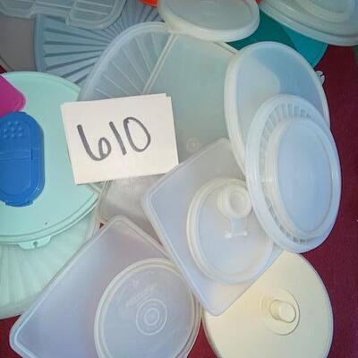 Lot 610 - Tupperware Lids only