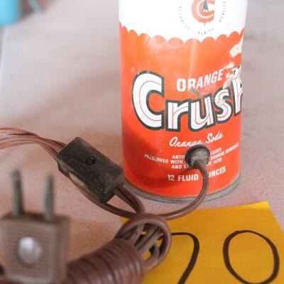 Lot 20 Orange Crush Underwriters Laboratories Portable Lamp