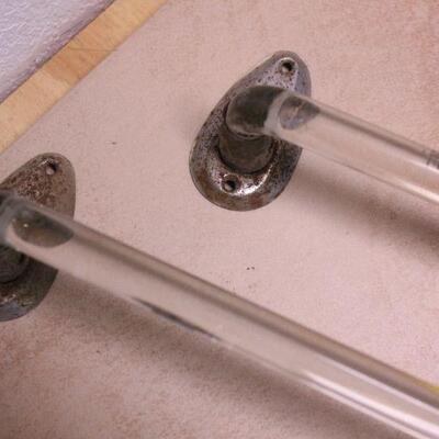 Lot 44 Antique/Vintage Towel Bars & Porcelain Soap Dish
