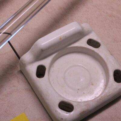 Lot 44 Antique/Vintage Towel Bars & Porcelain Soap Dish