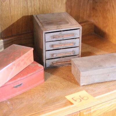 Lot 56 Vintage Metal Boxes