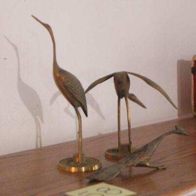 Lot 58 Brass Bird Figurines Korean 