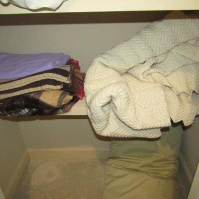 Closet Full of Linens (Sheets, Blankets, Pillows, Towels)
