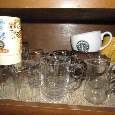 Cabinet Full of Cups, Glasses, and Mugs