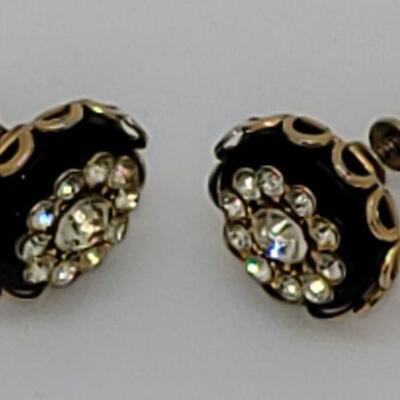 JMO11: Six pair Beautiful vintage screwback earring lot, Czechoslovakia , Majorca,  gold filled and more