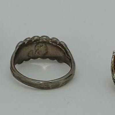 JMO12: 3 vintage sterling silver rings