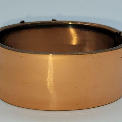 JMO13: Two Vintage copper bracelets and a vintage watch band