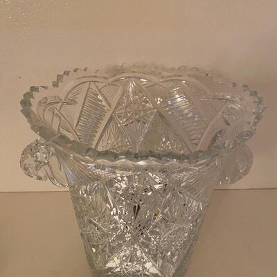 Heavy Cut Crystal Vase