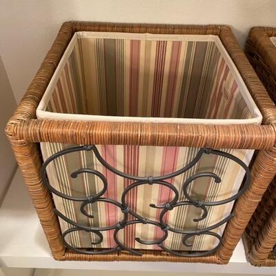 Matching Pair of lined Storage Baskets by Rubbermaid