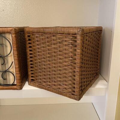 Matching Pair of lined Storage Baskets by Rubbermaid
