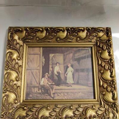 Vintage picture and frame