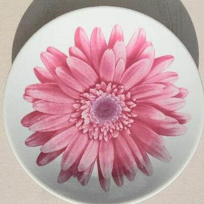 Pink Flower Decor Plate