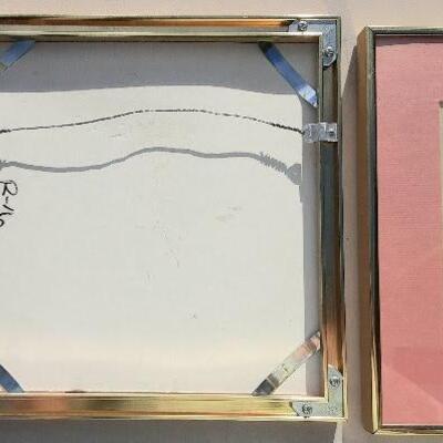 2 Framed Paper Cut Art Birds 