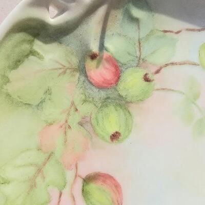 Hand Painted Gooseberry Cut Out Plate